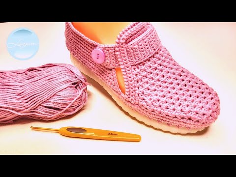 Видео: 💥 Туфли женские Roze| Бесплатный мастер-класс | Учимся вязать обувь крючком | CROCHET SHOES
