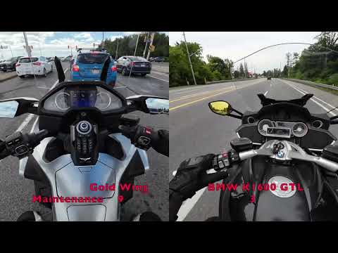 Видео: Gold Wing против BMW K1600 GTL