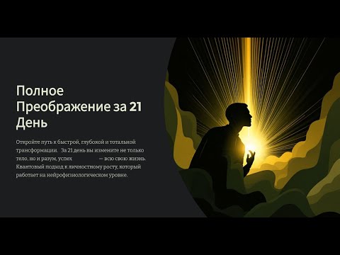 Видео: 🔥 ПОЛНОЕ ПРЕОБРАЖЕНИЕ ЗА 21 ДЕНЬ | ЗДОРОВЬЕ, ВЕС, МАГНИТ ДЛЯ ДЕНЕГ (САБЛИМИНАЛ) | САТУРНАЦИЯ МОЗГА