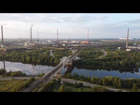 Видео: Воскресенск Неверовский мост Вид с высоты птичьего полета.