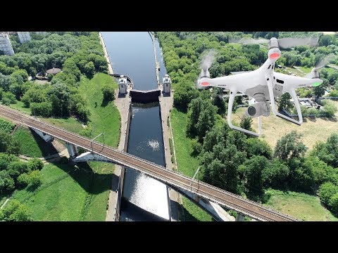 Видео: Полёт над каналом имени Москвы на территории района Покровское-Стрешнево во время ремонта.