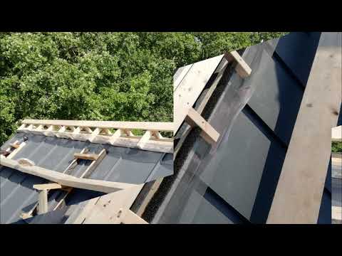 Видео: Вентилируемый конёк на фальцевой кровле.