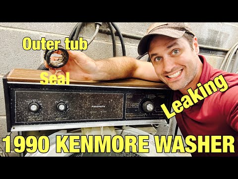 Видео: Течь в стиральной машине Kenmore 1990 года | Замена внешнего уплотнителя бака