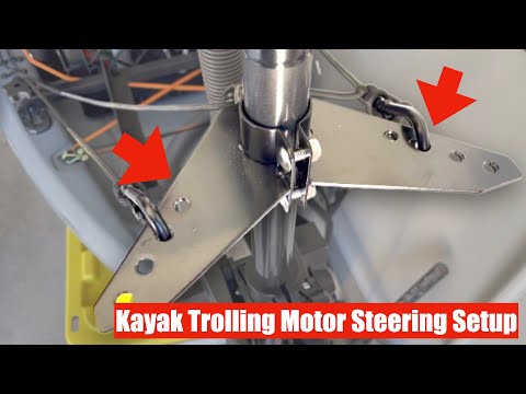 Видео: Настройка РУЛЕВОГО УПРАВЛЕНИЯ для троллингового мотора KAYAK (как это сделать) — испытание на воде