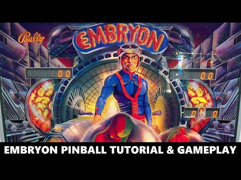 Видео: Обучающее видео и игровой процесс Embryon Pinball (Bally, 1981)