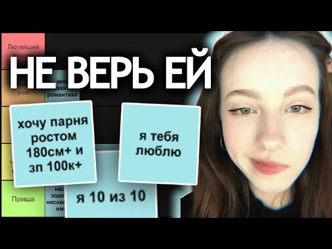 Видео: Слова девушек которым нельзя верить (тир лист)