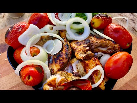 Видео: Вкуснейший Судак на Углях. Рыба из Каспийского моря