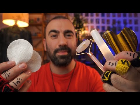 Видео: ASMR Коричневый шум для снятия тревоги [Массаж лица и движения рук] ACMP