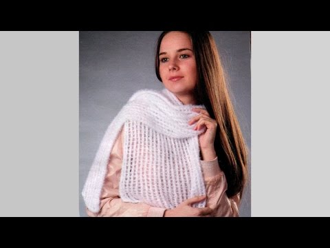 Видео: Ажурный шарф спицами