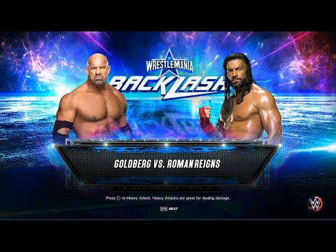 Видео: Игра реслинг WWE 2K23 бой Goldberg (Голдберг) vs Roman Reigns (Роман Рейгнс)