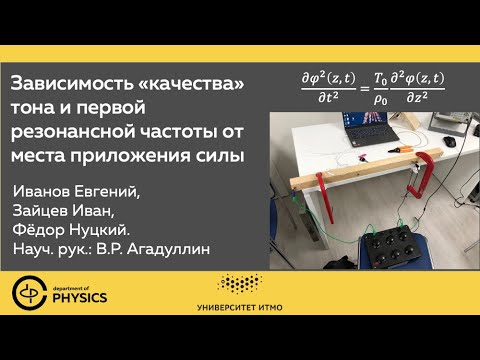 Видео: Эксперимент с колебаниями струны. Возбуждение четных и нечетных мод | 1курс