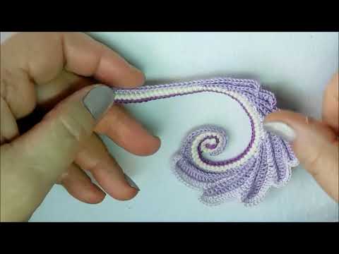 Видео: Вязание крючком,мотив "Завиток "how to crochet,crochet,crochet tutorial
