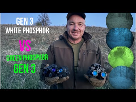 Видео: Прилади нічного бачення Gen 3 білий та зелений фосфор на PVS-14.