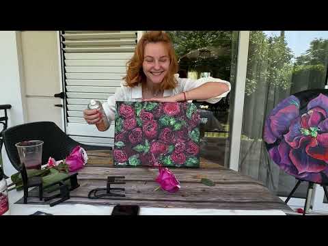 Видео: Рисуем розы настоящими розами 