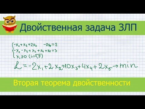 Видео: Двойственная задача. Как составить и решить? Вторая теорема двойственности