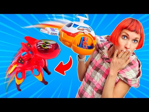 Видео: Маша Капуки Кануки встречает Команду Петроникс! Игры в машинки и конструктор - собираем базу!