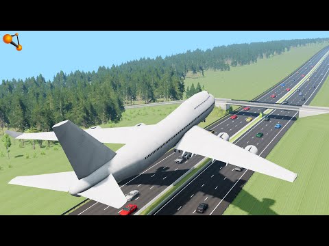 Видео: ТОЛЬКО ТАК МОЖНО СПАСТИ САМОЛЕТ! ПОСАДКА НА АВТОБАН | BeamNG.drive