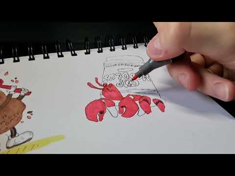 Видео: Сколько времени уходит на мои ресугки🤔?рисуем краба под стаканом#как рисовать краба#А как вы думали