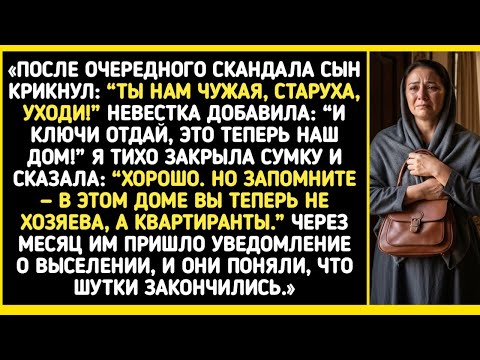 Видео: «“Ты нам чужая!” — крикнул сын. Но через месяц он понял, кто в доме настоящий хозяин»