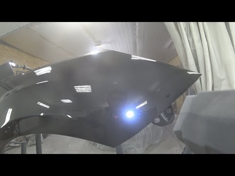 Видео: Открашиваю два крыла,капот и оба бампера.Продолжение ремонта Форд Фокус.