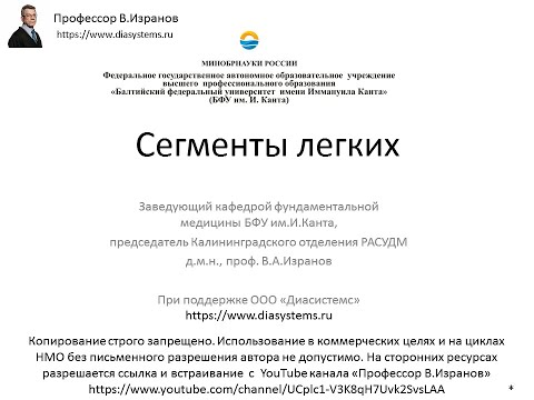 Видео: Сегменты легких. Лекция для студентов