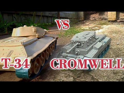 Видео: Битва танков Т-34 и Cromwell из пластилина | clay tank battle