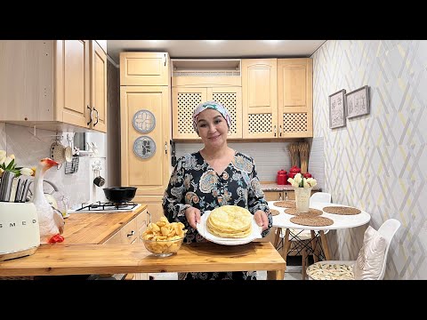 Видео: Чак Чак со сгущенкой/ Казахские лепешки ШЕЛПЕК/ Паста на ужин/