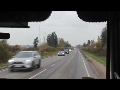 Видео: Едем по золотой осени из села Кашино в Ботово на пригородном автобусе ЛиАЗ-5292.65-03 по 31 маршруту