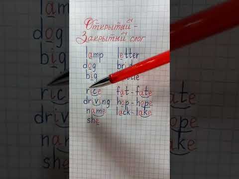 Видео: Открытый и закрытый слог: что это?
