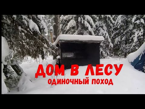 Видео: Один в лесу - мой дом в лесу заметает снегом \ Bushcraft или лесное выживание