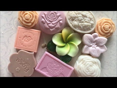 Видео: ASMR SOAP # 167/Flowers 🌷 Cutting dry soap/Цветочные мыла