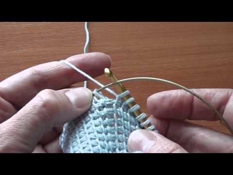 Видео: Вязание по кругу крючком на леске (2 вариант стыковки) ТУНИССКОЕ ВЯЗАНИЕ