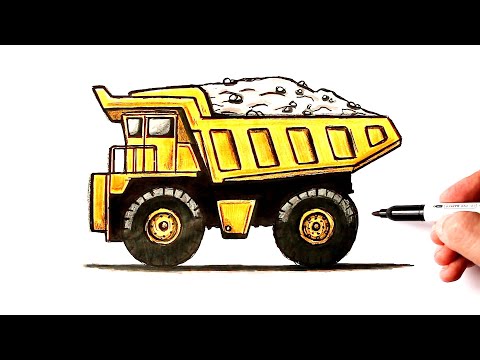 Видео: Как нарисовать Белаз | Ахадов Эльнур