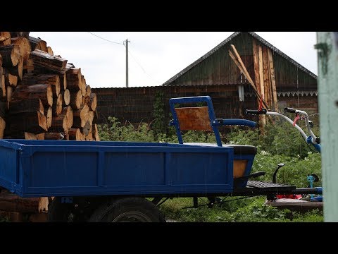 Видео: Прицеп (телега) к мотоблоку. Чертеж в описании.