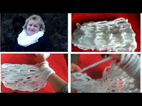 Видео: СУПЕРХИТ! ВЯЗАНИЕ. ШАРФ СНУД ЗА 15 МИНУТ С ПОМОЩЬЮ РУК. ПРЯЖА Alize Country Trend Collection ЧАСТЬ 1