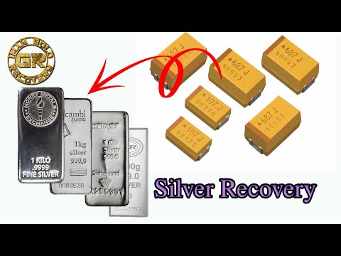 Видео: Извлечение серебра из желтых танталовых конденсаторов. Извлечение серебра из электроники.