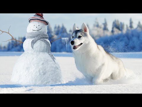 Видео: ПЕРВЫЙ СНЕГ Реакция Хаски и Маламутов!