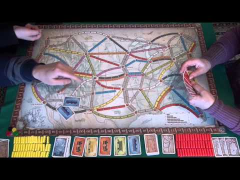 Видео: Ticket to Ride - играем в настольную игру, board game