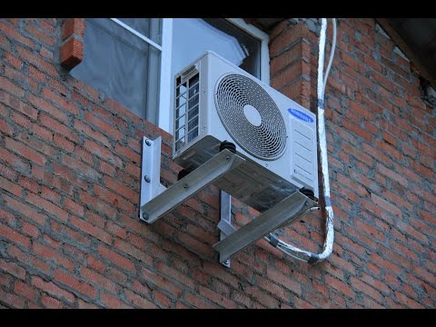 Видео: Кронштейны с виброгасителями для кондиционера. Mounting brackets for air conditioner.