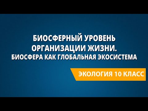 Видео: Биосферный уровень организации жизни. Биосфера как глобальная экосистема
