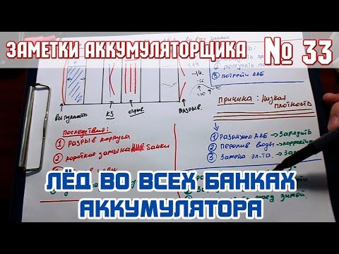 Видео: ЗА № 33: ЛЁД ВО ВСЕХ БАНКАХ АККУМУЛЯТОРА. Почему, как вылечить, последствия.