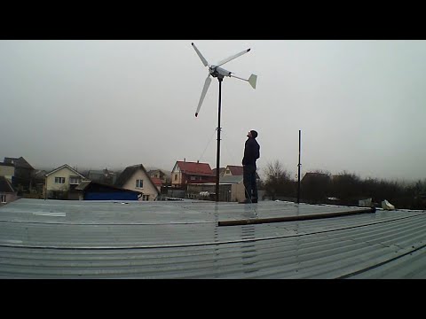Видео: #15/Ветряк "NoName-1"  - Установка на ветер/Стартовый ветер/Зависимость подключения
