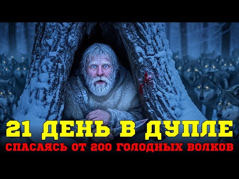 Видео: СТАЯ ВОЛКОВ ЗАГНАЛА МЕНЯ НА ДЕРЕВО! 3 недели в дупле без еды при -40°C.