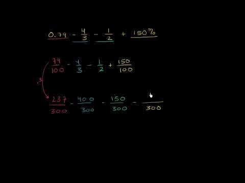 Видео: Събиране и изваждане на обикновени и десетични дроби и проценти