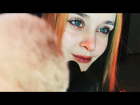 Видео: АСМР для фона/МНОГОСЛОЙНЫЙ НЕРАЗБОРЧИВЫЙ шепот, КИСТОЧКА, перчатки/UNINTELLIGIBLE whispers, BRUSH