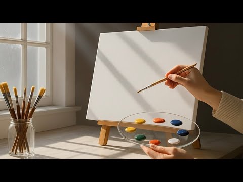 Видео: Как нарисовать осенний мост и ручей 🍂 | Расслабляющая пошаговая картина акриловыми красками