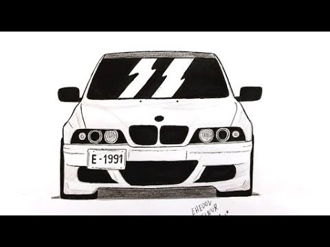 Видео: Как нарисовать машину BMW E 39 поэтапно (Ахадов Эльнур)