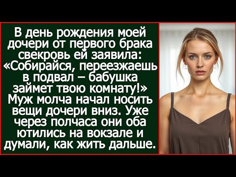 Видео: «Собирайся, переезжаешь в подвал – бабушка займет твою комнату!» Заявила свекровь моей дочке.