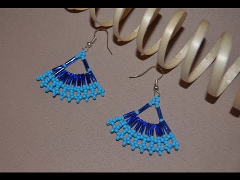 Видео: Серьги из бисера.  Бисероплетение. Мастер класс