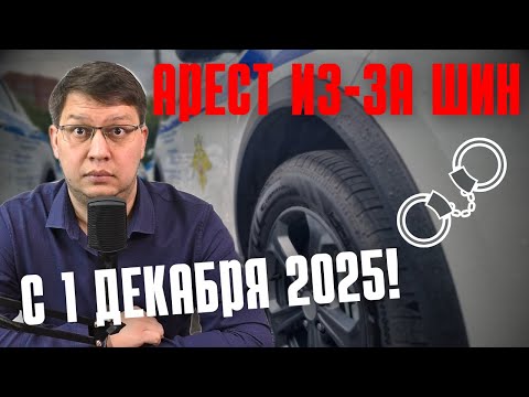 Видео: Арест из-за шин с 1 декабря 2025: новые требования ПДД!